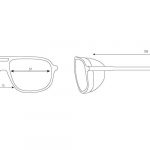 dimension lunettes ICE Rectangle Vuarnet